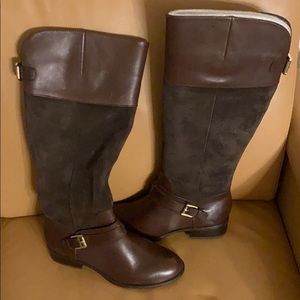 Ralph Lauren leather / suede knee boots